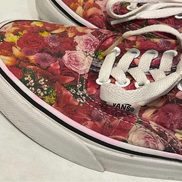 Vans Off The Wall Roses Floral Fade Lace-Up Sneakers Shoes, Men 7.5 / Women 9 - Picture 6 of 8